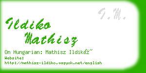 ildiko mathisz business card